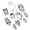 YuenZ 10 Pcs/set Mix Metal Owl Charms Tibetan Silver Diy Fit Pendants & Necklace Jewelry Making U061