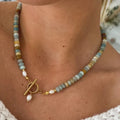 G3933 Wholesale Freshwater Pearl Pendant Necklace Colorful Stone Beads Necklaces OT Buckle Fashion Jewelry