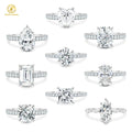 Flawless Jewelry Hip Hop Rings D Color VVS Moissanite Stone Custom Jewelry 925 Sterling Silver Ring Luxury Men Ring