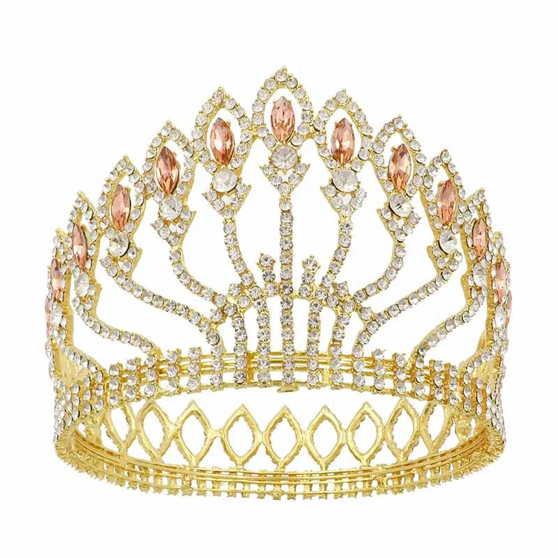 Wholesale Pageant Full Circle Crown Bridal Tiara Crystal Wedding Crown