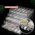120 Grid Acrylic 5-Layer Drawer Detachable Small Accessory Display Box for Nail Tools Cosmetics Decorative Storage-Made Plastic