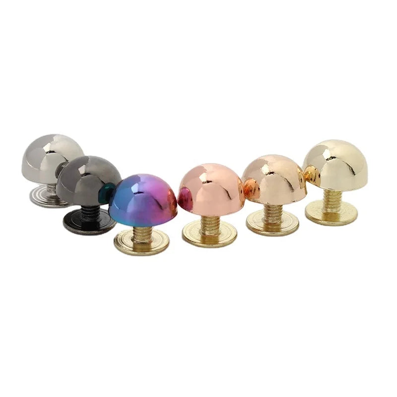 Nolvo World 6 Colors 10mm Wholesale Luggage Hardware Accessories New Design Mushroom Screws Nail