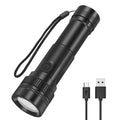 Boruit ST12 High Bright Zoom Focus Flashlights Portable Long Range 300 Meters Recharging Flashlight Mini Multiple Use Flashlight