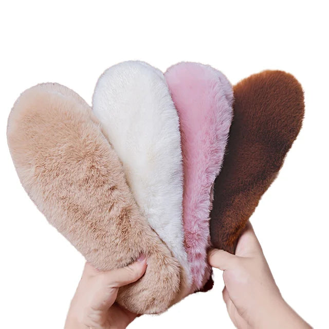 Best Selling Women's Wool Shoe Insoles Cozy Warm Fluffy Sports & Comfort Insoles with Latex Backing