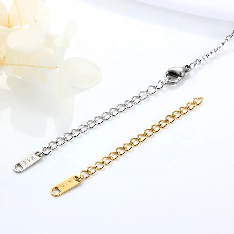 18K Gold Stainless Steel DIY Jewelry Making Components Extended Extension Chain Connector for Bracelet Necklace