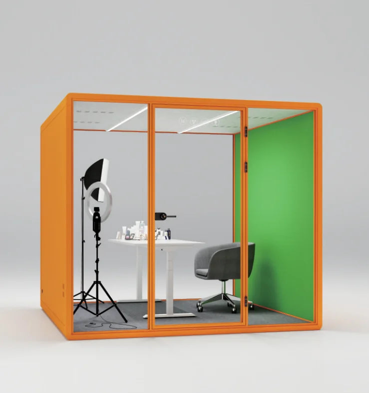 Custom Multi-Color Soundproof Studio Recording Booth Portable Office Resizeable Removable Privacy Room