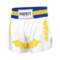 Lightweight Men's Muay Thai Shorts Stretch Pleated Waistband Moisture-Wicking Anti-Rip for Sparring Sanda