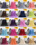 DaiRui Factory Stock Cheap Flannel Solid Multi Colors Fur Fleece Blanket in Bulk
