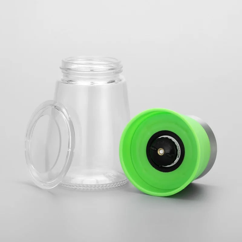 LAIYAN Black Pepper Grinder 170ML Sea Salt Seasoning Bottle Glass Household Stainless Steel Kitchen Grinding Bottle