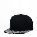 Cashew Flower Korean Hip Hop Flat Brim Hat European American Flat Brim Fashion Printed Baseball Snapback Hats Wholesale