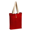 Ruthbag Eco-Conscious Cotton Canvas Denim Tote Bags Button-Up Button-Down Design Natural Handled Letter Eco-friendly Medium