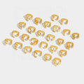 Ins Celebrities With the Same Personalized Brass 18k Gold Plated Open Couples English Letter Rings