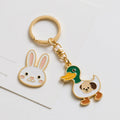 Factory Key Rings Wholesale Round 2d Heart Design Keychain Custom Metal Zinc Alloy Enamel Key Chain with Logo Letter