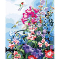 Diy Painting by Numbers for Adults Kits Flowers Picture Wall Art Acrylic Paint on Numbers Starter Kit for Diy Gift 40x50cm