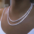 RINNTIN SC-2 Fashion 925 Sterling Silver Necklace CZ Chain Men Jewelry Popular Colar Cadena Custom Tennis Chain for Women