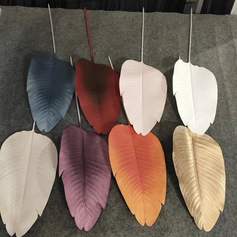 Real Touch Latex Traveler Banana Leaf Artificial Plants Banana Leaves for Centerpiece Decor