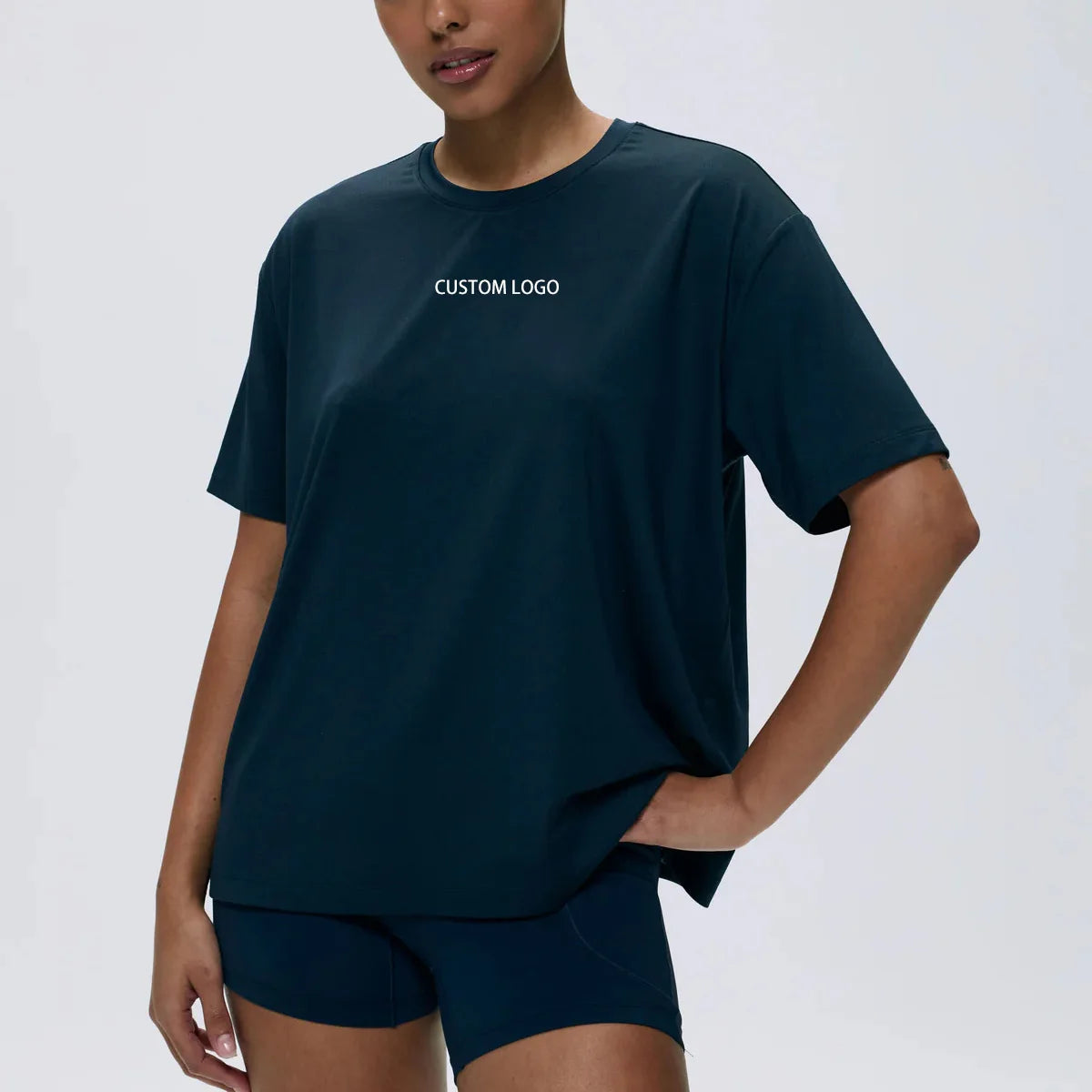 Breathable and Eco-Friendly Solid Sports Shirts Sweat-wicking Gym Top Lightweight Quick Dry Loose-Fit Mesh Active T-Shirt