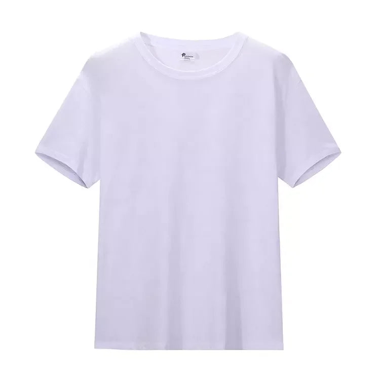 Cheap Quick Dry Solid Plain Blank Custom Printing M-5XL O-Neck Breathable White 120gsm Polyester Short Sleeve t Shirts