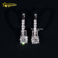 Hip Hop New Style 925 Sterling Silver Multifarious Drop Earring Moissanite Diamond Silver Hoop Earrings