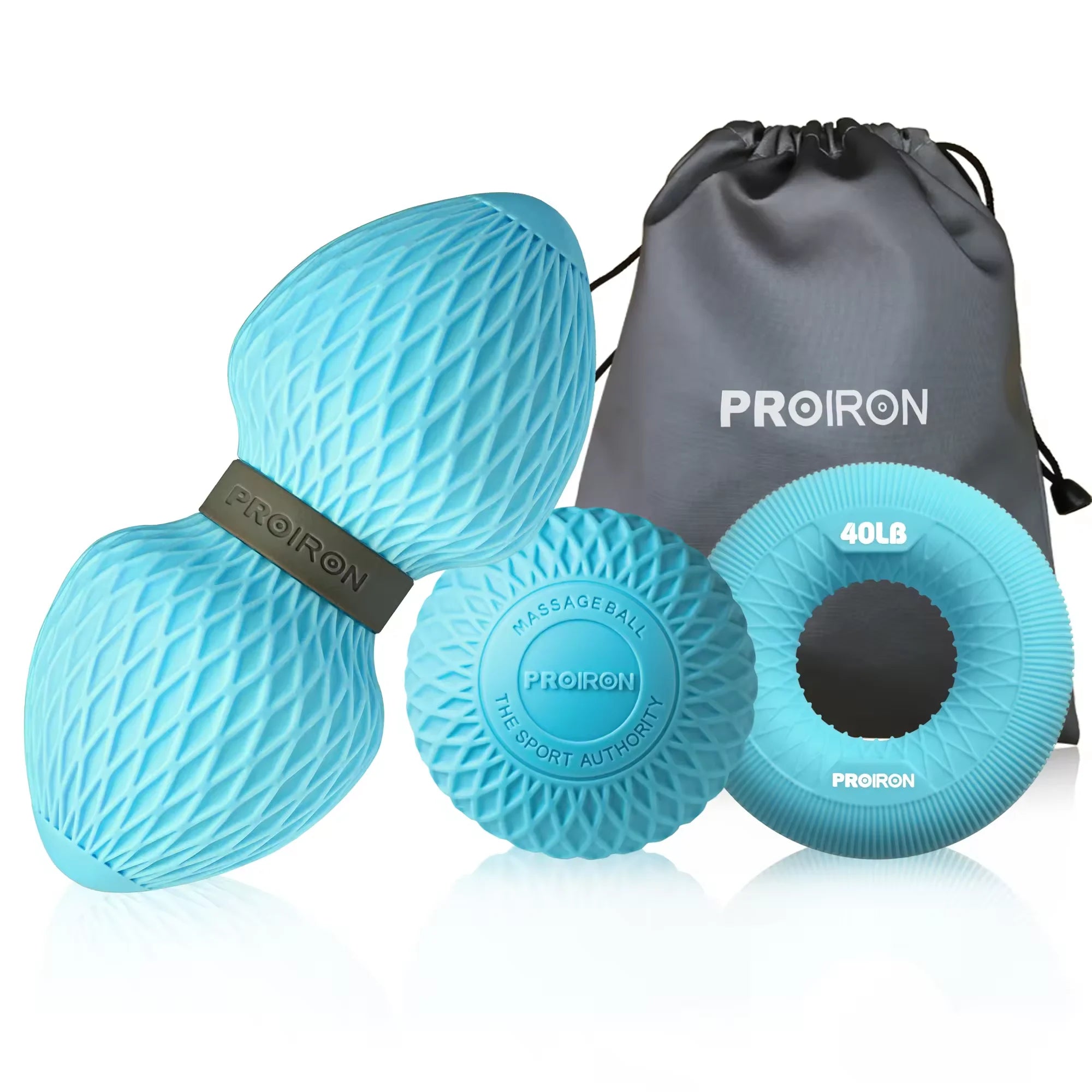 PROIRON Versatile Massage Balls Set Peanut & Lacrosse Balls Skin Friendly Material for Body Muscle Relief