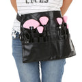 Makeup Brush Bag With Belt Cosmetic Brush Pouch Holder Organizer Multi Pocket Apron Pack With Adjustable Artist Belt Strap