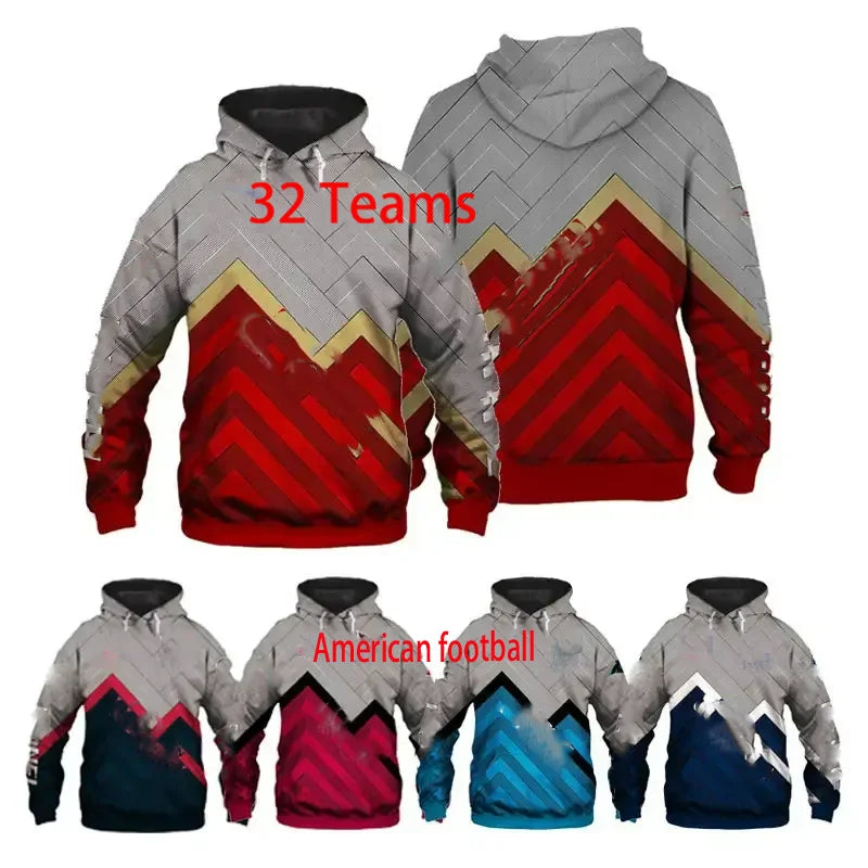 Hot Selling Man American Football Sweatshirt Hoodies Printing Long Sleeve Sweater Hoodie Men Winter Coat