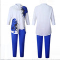 African Fashion Print Nigeria Split Irregular Button Commuter Large Two Piece Set