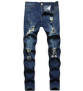 Customize Men Streetstyle Denim Rippedjeans Patch Jeans Fashion Jogger Jean Pants With Hole