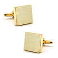 Customized Cuff Links Brass Copper Plating Buttons Men's French Shirt Sleeve Studs Cufflinks Smooth Brushed Metal Square Gold