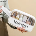 Clear Makeup Organizer Pouches Tote Travel Toiletries Bags Transparent Print PVC Zipper Bag Cosmetic Bag Case Holder Tube Zipper
