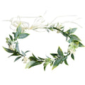 Women's Department Wholesale Simple Green Plant Wreath Mori Headband Factory Direct Sales