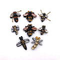 Sew-on Hand-made Crystal Claw Drills Insect Bee Dragonfly Patch Accessories Shoes Hat Jewelry Decoration Garment Beads Patches