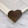 Wholesale Pu Leather Book Mark Custom Personalized Blank Laserable Leatherette Heart Bookmark for Reader Gift