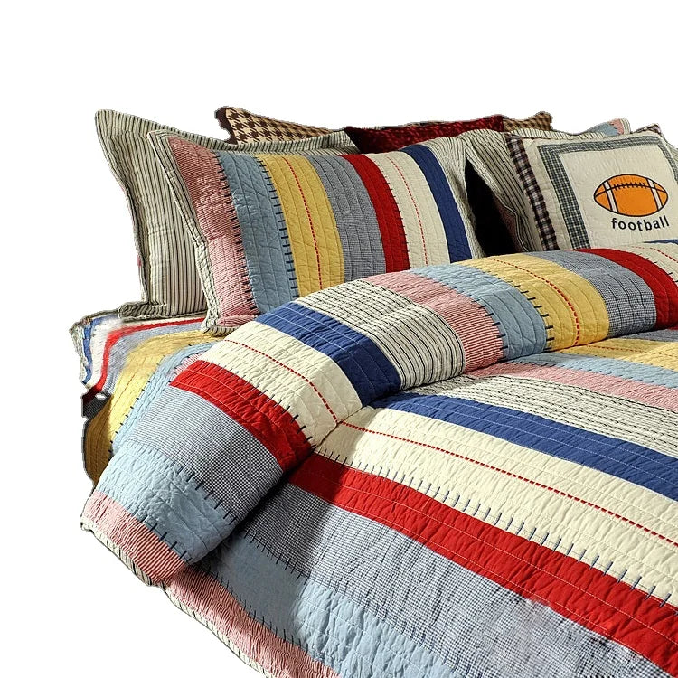Hot Sale 100% Cotton High Quality Korea Floral Patchwork Winter Bed Handmade Quilt