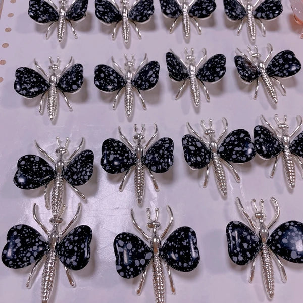 HZ Beautiful Elegant Fashion Obsidian Crystal Butterfly for Wedding Gifts