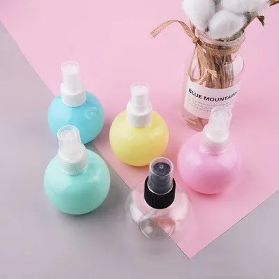 120ml Colorful Water Screen Printing PET White Cosmetic Packing Plastic Material Press Pump Refillable Perfume Spray Bottle