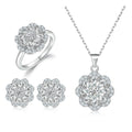Fashion Luxury Designer 925 Sterling Silver Jewelry Set Earrings Ring Necklace Jewelry Set for Women