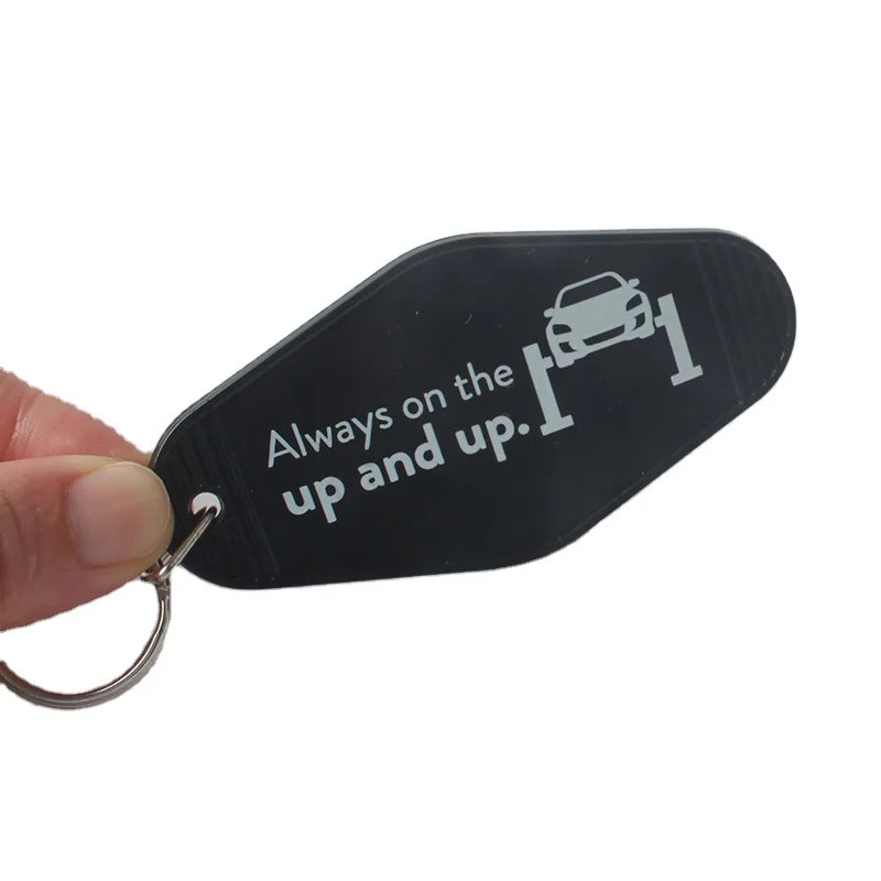 Custom Souvenir Blank Plastic Hotel Key Tags Acrylic Key Chain Tag