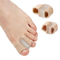 2 PCs Toe Separator Fiber Double Hole Gel Block Big Toe Separator Silicone Men'S and Women'S Fiber Double Hole Set Toe