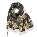 Winter Thickening Warmth With Tassels Double-sided Printed Floral Pattern Shawl Scarf Overlay Shawl With Warm Scarf
