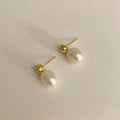 SP Korean Cute 925 Sterling Silver Freshwater Pearl Stud Earrings for Women
