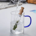 Newly Hot Sale Tea Cup Glass Tube Infuser Mini Infuser Filter With Bamboo Lid