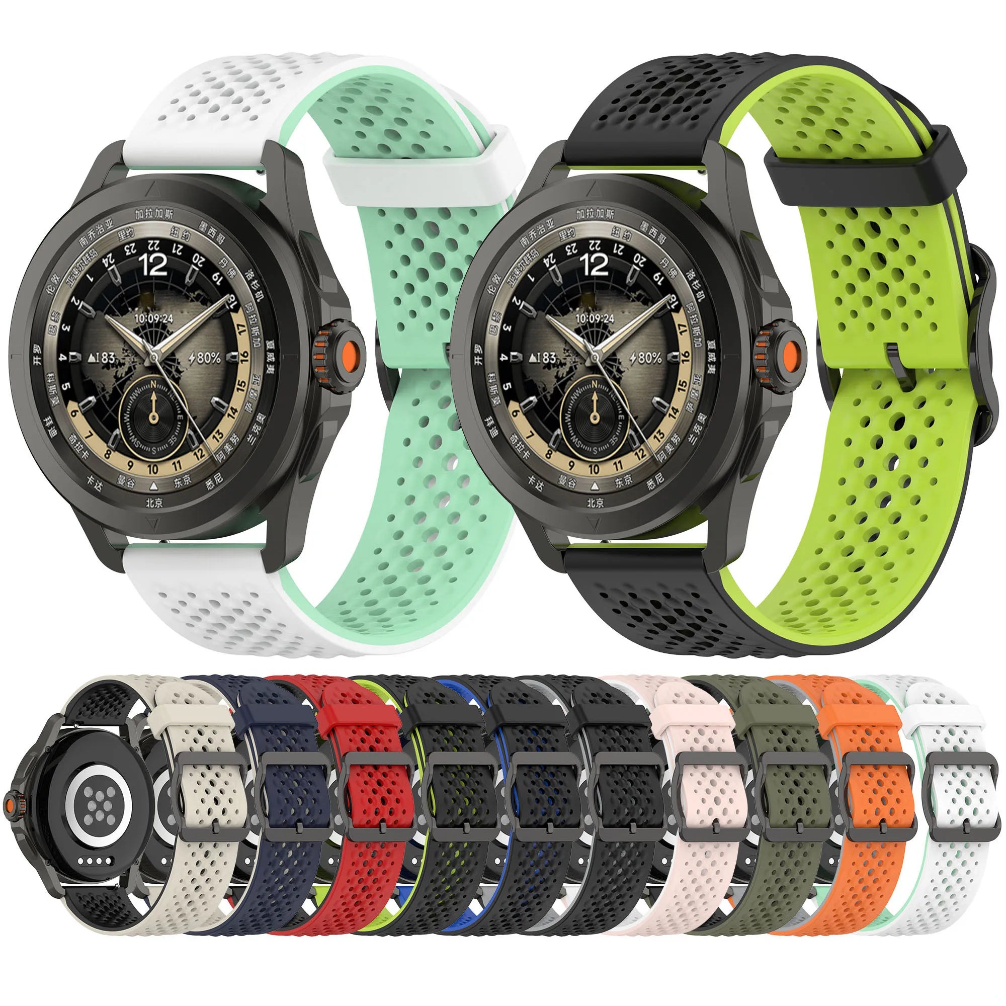 ShanHai 20mm 22mm Universal Strap for Xiaomi Watch S4 S3 2 S1 Active Sport Multiple Holes Waterproof Original Strap Bracelet