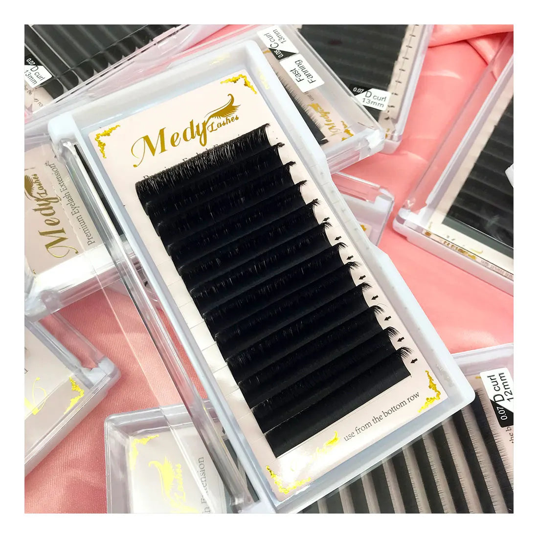 Wholesale Classic Individual Lash Extension Manufacturer J B C CC D DD L Curl Matte Black Eyelash Extensions With Custom Logo