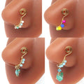 Gaby More Bead Stone Bunny Pendant Faux Nose Ring  Nose Cuff  CZ  Non Piercing  Nose Clip Wholesale Body Jewelry
