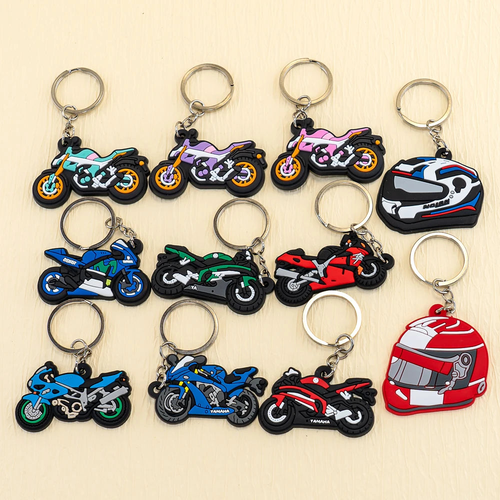 New Arrival Transport Car Keychain Motorcycle Boy Gift PVC Keychain Accessories for Anime Toys Keychain Camera Custom