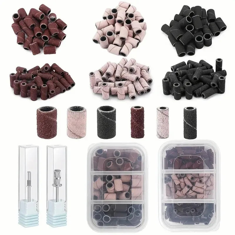 Replacement 80 100 180 Grit Ring Nail Sanding Bands Small Sanding Bands for Nail Drill