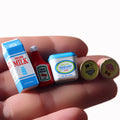 Dollhouse Miniature Food Drink Jad Milk Realistic Food Kids Toys 3D Resin Crafts