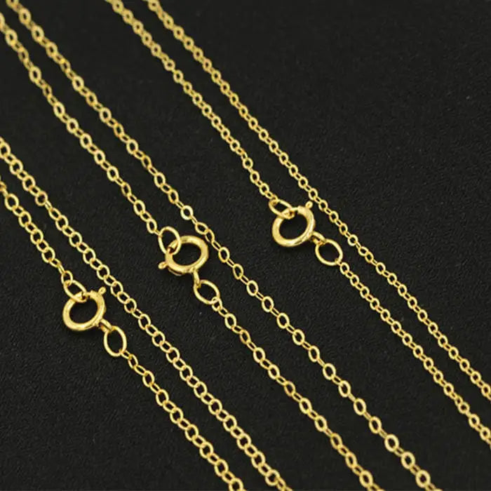 GP Flat Cable Necklace 14K Gold-filled 1.3mm 1.4mm 1.52mm 1.68mm Finished Cross Necklaces Permanent Jewelry Chains Wholesale