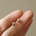 2025 Gold Plating Cute Design Girls Sterling Silver Chestnut Stud Earrings